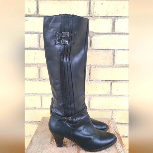 Vintage Frye Heeled Boots - Picture 1 of 11